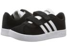 Adidas Kids Vl Court 2 Cmf (infant/toddler) (black/black/white) Kids Shoes