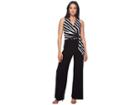 Lauren Ralph Lauren Ritanna Matte Jersey Jumpsuit (black/black/colonial Cream) Women's Jumpsuit & Rompers One Piece