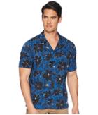 The Kooples Exotic Flower Print Shirt (blue) Men's Clothing