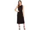 Three Dots Refined Jersey Easy Midi Dress (black) Women's Dress