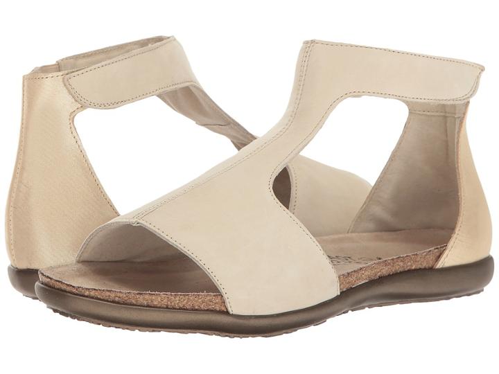 Naot Nala (beige Nubuck/gold Threads Leather) Women's Shoes