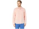 Tommy Bahama Beach Breaker Sand Linen Shirt (orange Spark) Men's Long Sleeve Button Up