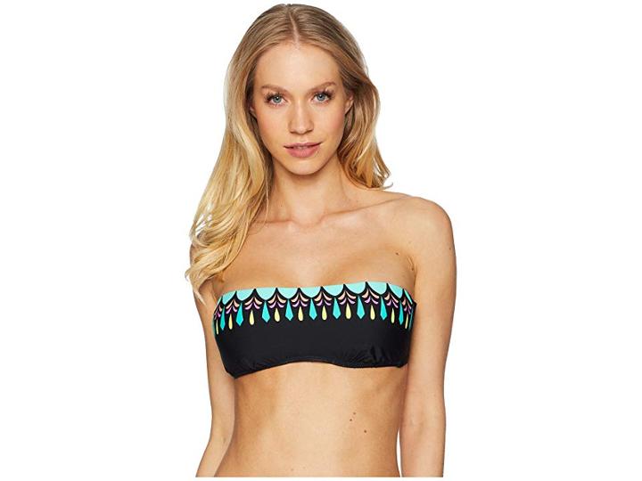 Trina Turk Sunburst Bandeau Top (black) Women's Swimwear