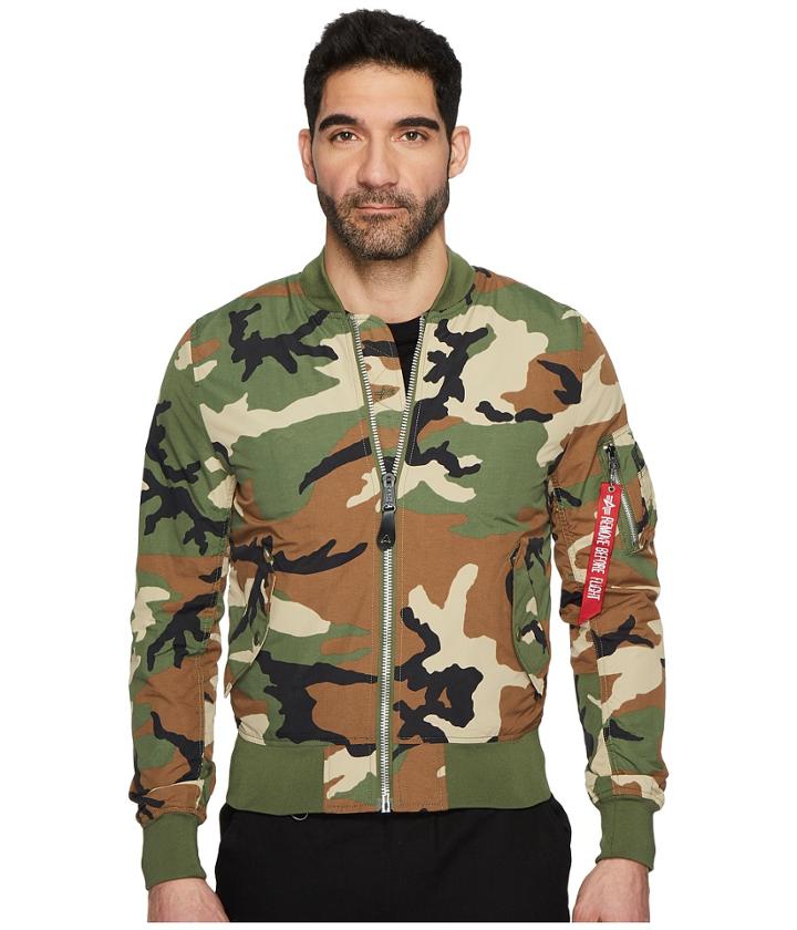 Alpha Industries L-2b Dragonfly Blood Chit Jacket (light Woodland Camo) Men's Coat