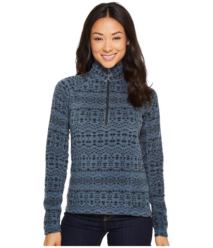 Marmot Rocklin 1/2 Zip (steel Onyx Sunfall) Women's Clothing