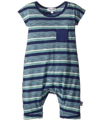Splendid Littles Stripe Pocket One-piece (infant) (indigo Sky) Boy's Jumpsuit & Rompers One Piece