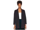 Eileen Fisher Tencel Organic Cotton Fleece Kimono Long Cardigan (black) Women's Sweater