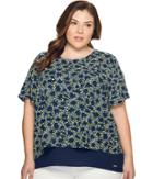 Michael Michael Kors Plus Size Hayden Cut Out Top (taxi Yellow) Women's Clothing