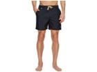 Original Penguin Leaf Print Fixed Volley Swim Shorts (dark Sapphire) Men's Swimwear