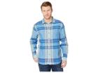 Tommy Bahama Pecona Plaid Linen Shirt (cobalt Sea) Men's Long Sleeve Button Up