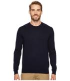 Lacoste 100% Cotton Jersey Crew Neck Sweater (navy Blue) Men's Sweater