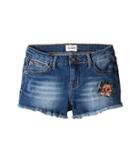 Hudson Kids Fray Hem Shorts With Embroidery In Cloud Wash (toddler/little Kids) (cloud Wash) Girl's Shorts