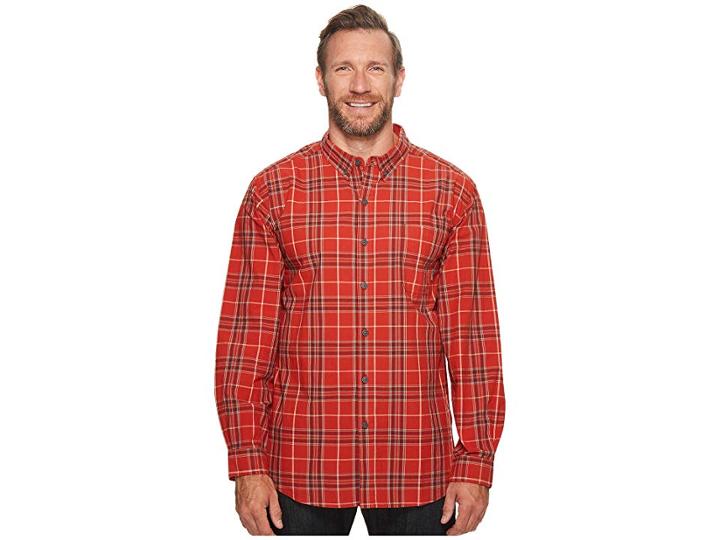 Columbia Big Tall Rapid Riverstm Ii Long Sleeve Shirt (sail Red Plaid) Men's Long Sleeve Button Up