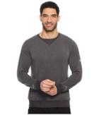 Asics Legends Crew Top (dark Grey Heather) Men's Workout