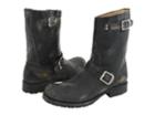 Frye Rogan Engineer (black Stone Wash Leather) Men's Pull-on Boots