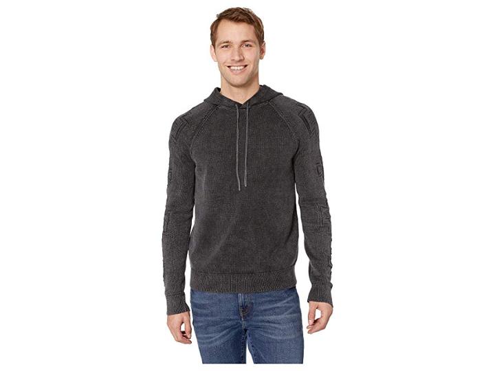 Lucky Brand Hoodie Sweater (jet Black) Men's Sweater