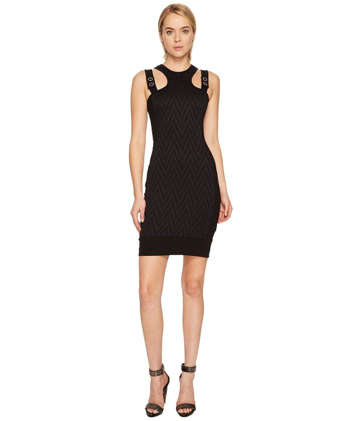 Versace Jeans Chevron Sleeveless Dress (nero) Women's Dress