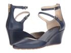 Cole Haan Maddie Wedge (marine Blue Leather) Women's Shoes