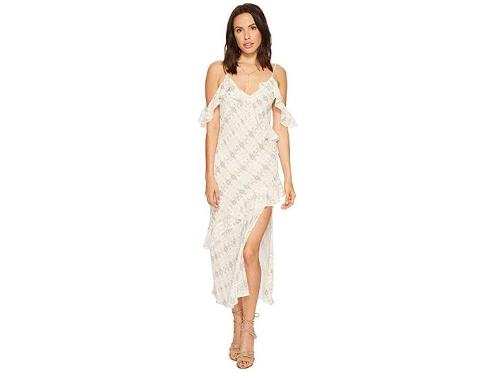 Astr The Label Laurel Dress (cream/sky Multi) Women's Dress