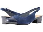 Trotters Dea (navy Suede/patent) Women's 1-2 Inch Heel Shoes