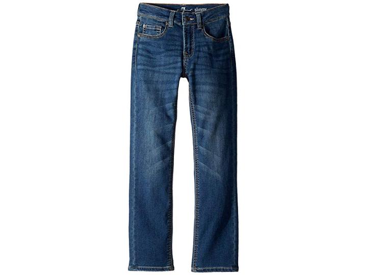 7 For All Mankind Kids Luxe Sport Slimmy Foolproof Stretch Denim Jeans In Flash (big Kids) (flash) Boy's Jeans