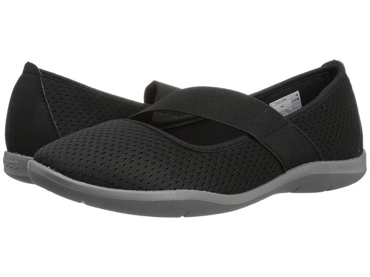 Crocs Swiftwater Flat (black/smoke) Women's Flat Shoes