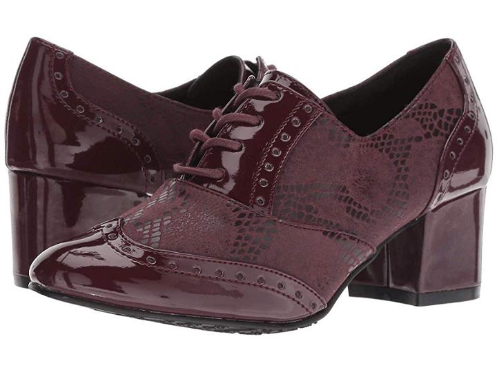 Soft Style Gisele (bordeaux Snake/patent) Women's 1-2 Inch Heel Shoes