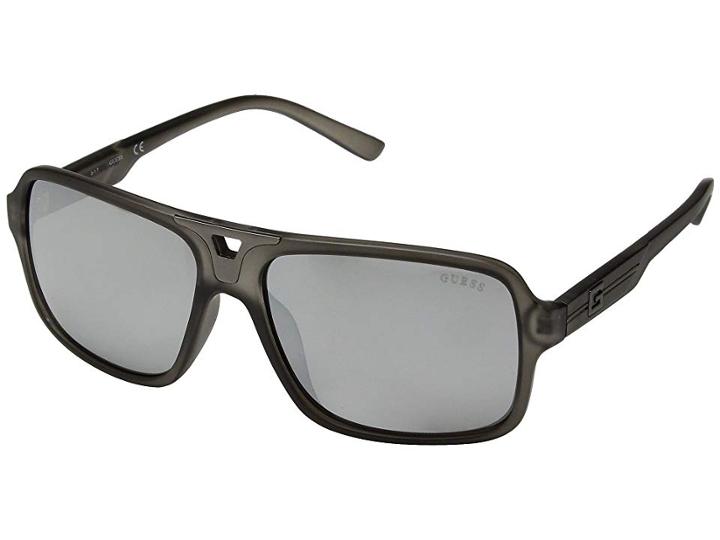 Guess Gf5022 (matte Crystal Grey/smoke Mirror Lens) Fashion Sunglasses