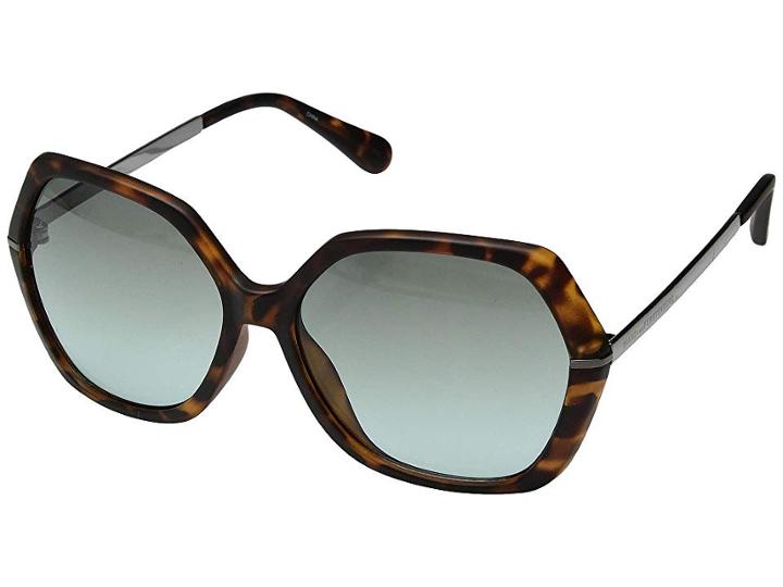 Diane Von Furstenberg Dvf639sl (matte Dark Tortoise) Fashion Sunglasses