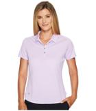 Adidas Golf Microdot Short Sleeve Polo (purple Glow) Women's Short Sleeve Pullover