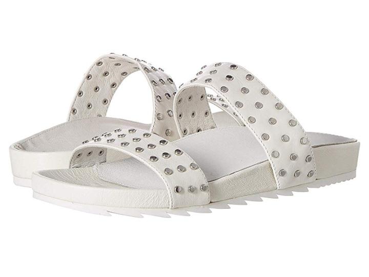 J/slides Erika (white Leather) Women's Shoes