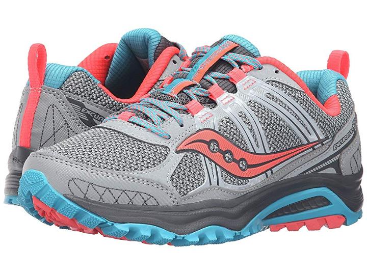Saucony Excursion Tr10 (grey/blue/coral) Women's Running Shoes