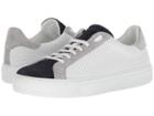 Eleventy Perforated Leather Sneaker (navy/grey/white) Men's Shoes