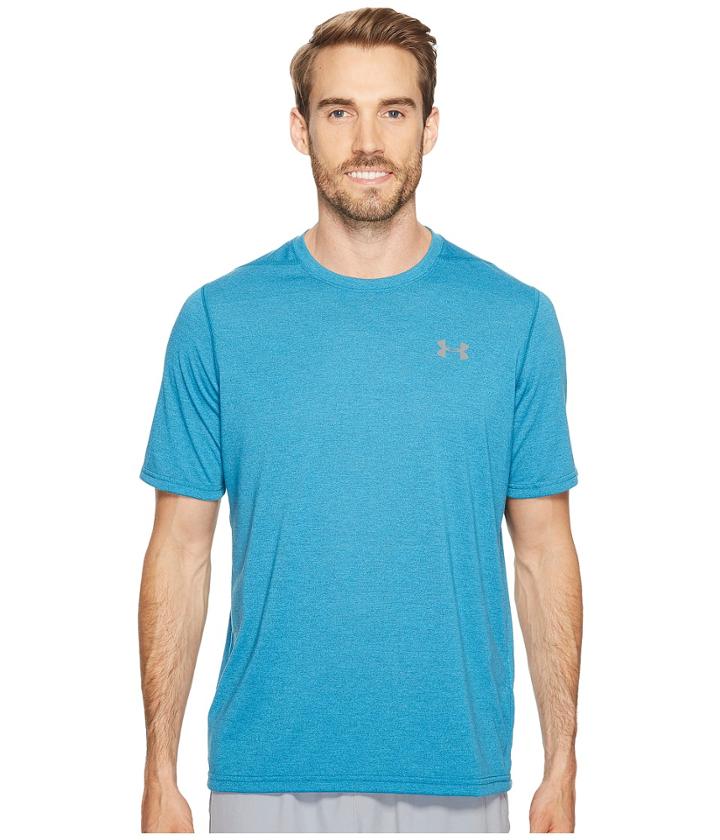 Under Armour Ua Threadborne 3c Twist Short Sleeve (bayou Blue/graphite) Men's Clothing