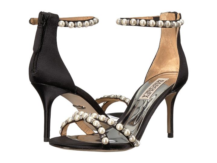 Badgley Mischka Hannah (black Satin) High Heels