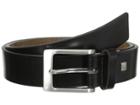 Steve Madden 35mm Burnished Leather Belt (black) Men's Belts