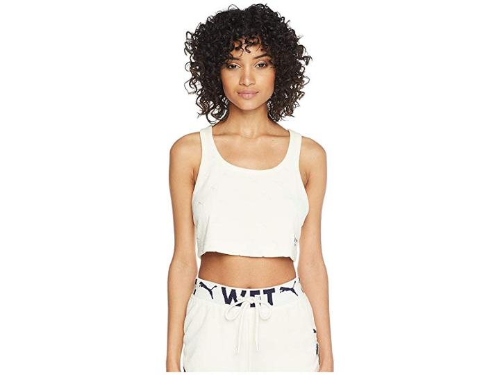 Puma Puma X Fenty By Rihanna Jacq Terry Cropped Tank Top (vanilla Ice) Women's Sleeveless