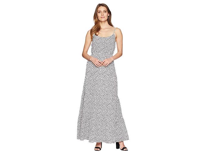Michael Michael Kors Sleeveless Tiered Maxi Dress (black/white) Women's Dress