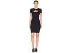 Versace Jeans Short Sleeve Fitted Dress (nero) Women's Dress