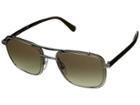 Prada 0pr 59us (silver/green Gradient) Fashion Sunglasses