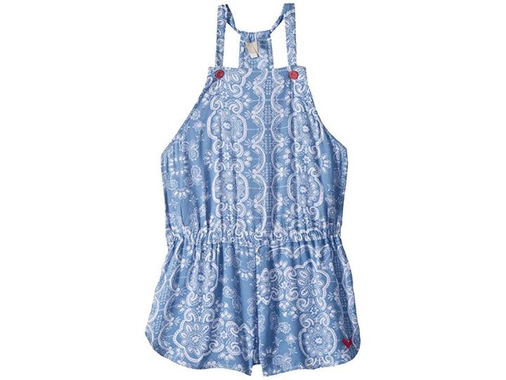 Roxy Kids Salt Memory Romper (big Kids) (blue Shadow/bandana Kids) Girl's Jumpsuit & Rompers One Piece