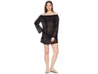 Kenneth Cole To The Beat Off The Shoulder Elastic Bell Sleeve Dress Cover-up (black) Women's Swimwear