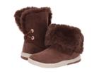 Timberland Kids Toddle Tracks Faux Shearling Bootie (toddler/little Kid) (dark Brown Nubuck) Kids Shoes