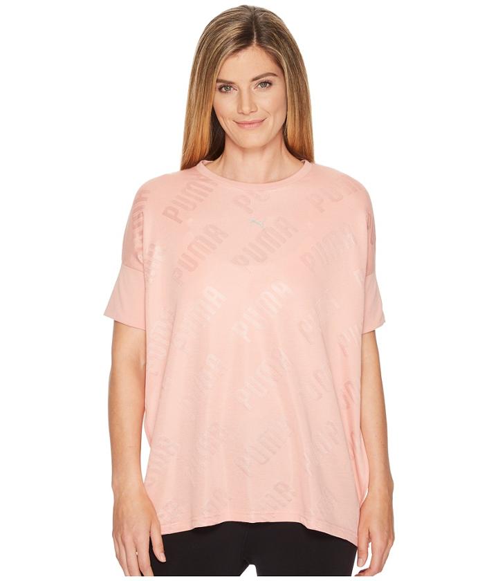 Puma En Pointe Wide Tee (peach Beige) Women's T Shirt