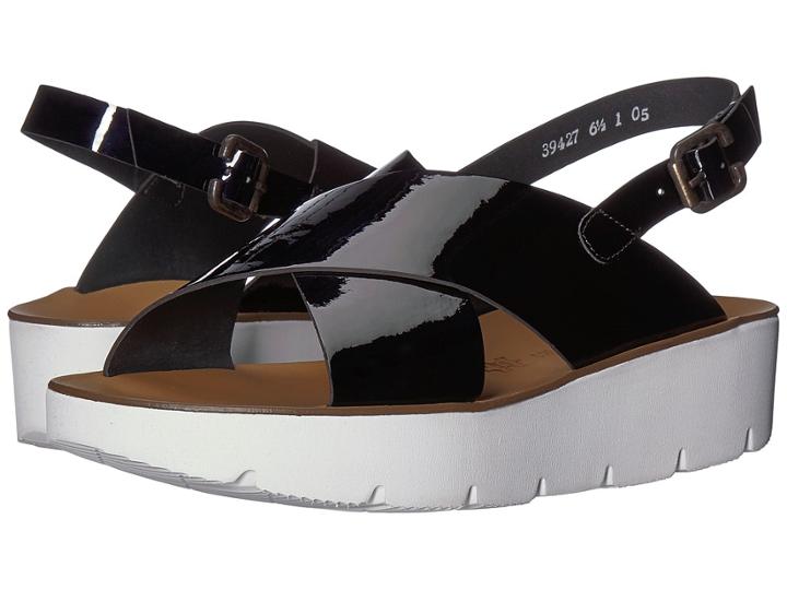 Paul Green Rover (steel Blue Patent) Women's Wedge Shoes