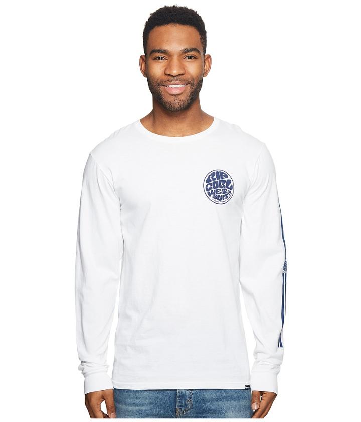 Rip Curl Nuevo Wettie Premium Long Sleeve Tee (white) Men's T Shirt
