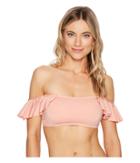 Vince Camuto Ruffle Bandeau Bikini Top (blush) Women's Swimwear
