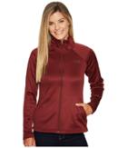 The North Face Agave Full Zip (barolo Red Heather) Women's Sweatshirt