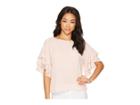 Vince Camuto Drop Shoulder Tiered Sleeve Textured Blouse (wild Rose) Women's Blouse