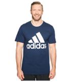 Adidas Big Tall Badge Of Sport Classic Tee (collegiate Navy/white) Men's T Shirt